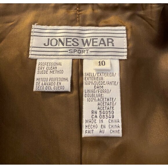 Jones Wear Tan Leather Midi Skirt Size 10 - Picture 3 of 7